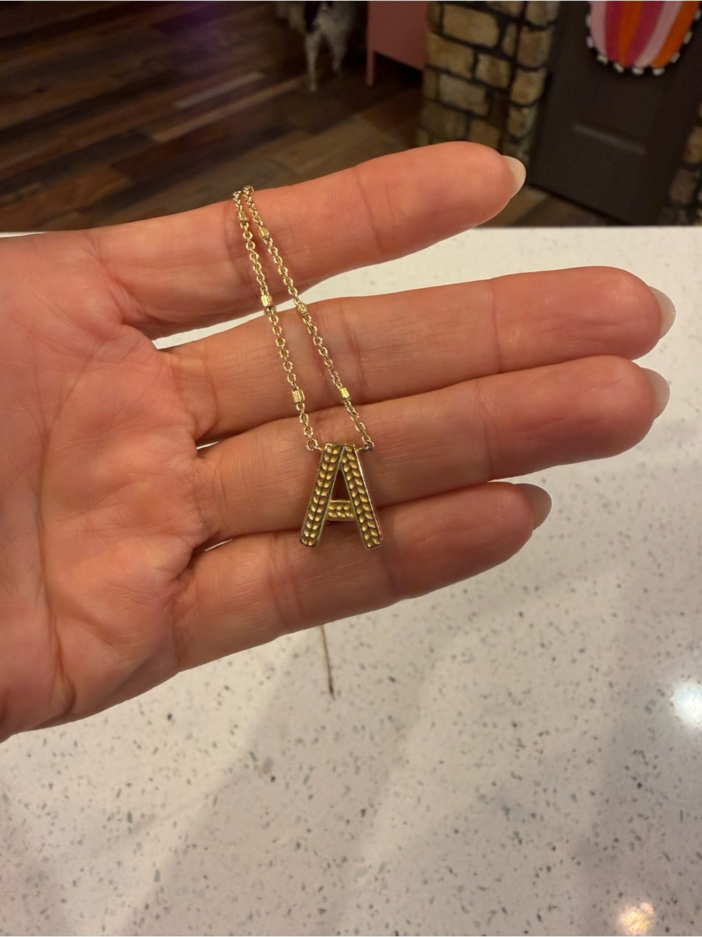 Kendra Scott Gold 'A' Initial Pendant Necklace